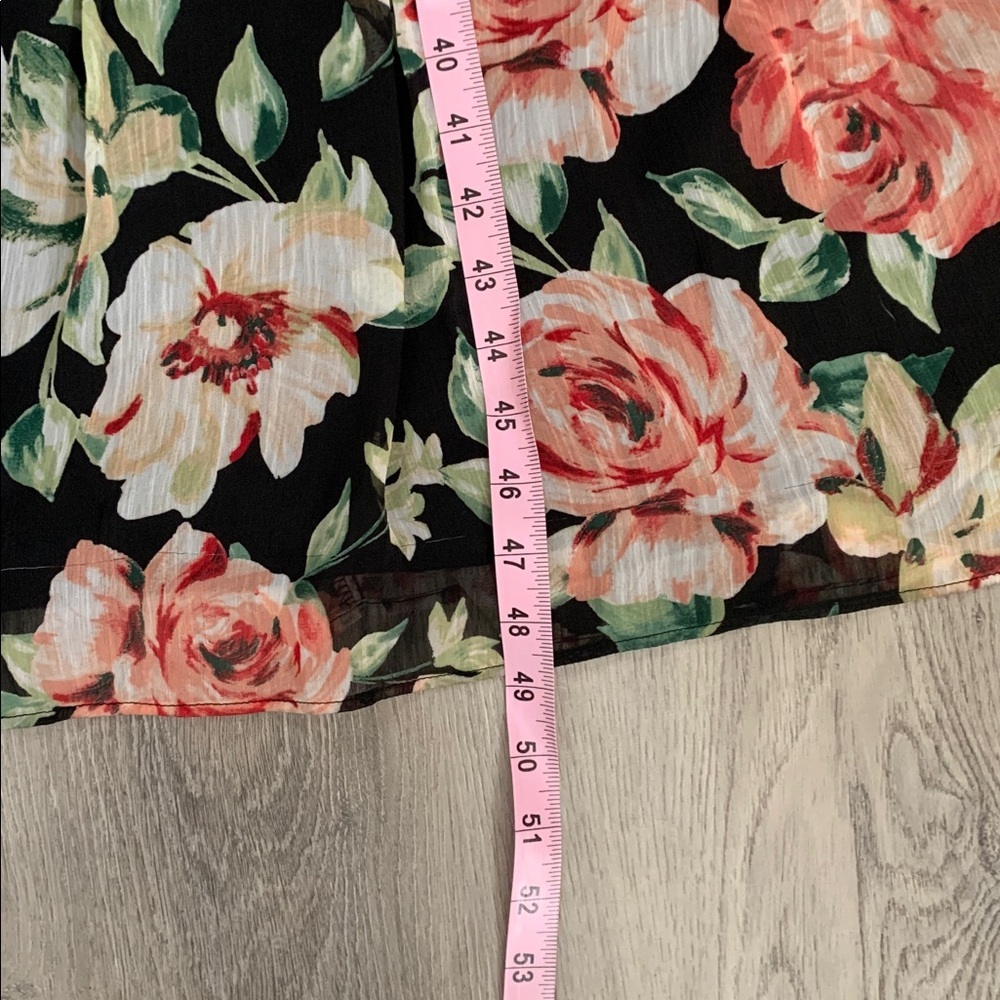 Crystal Doll Flowy Tiered Floral Spaghetti Straps Maxi Dress Sz 9 - Picture 8 of 9